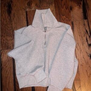 Old Navy Gray Quarter-Zip Pullover